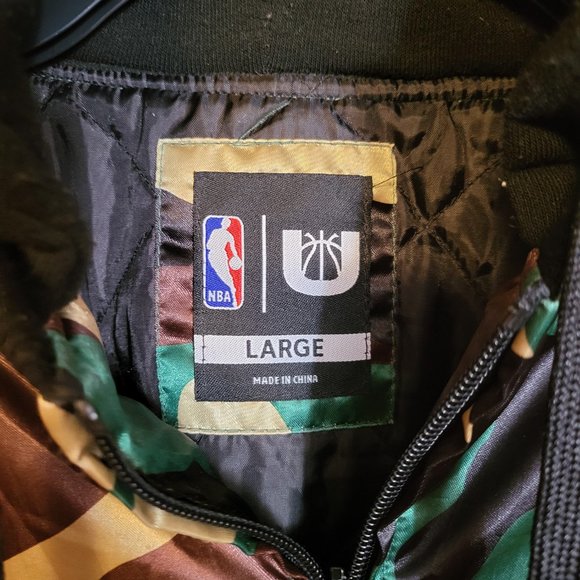 Cleveland Cavaliers Jacket LARGE Hooded Full Zip Up Camouflage Camo NBA Cavs E2 - Picture 3 of 10